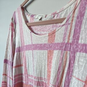 Orvis Ladies 3/4 Sleeve Top Pink Size Large